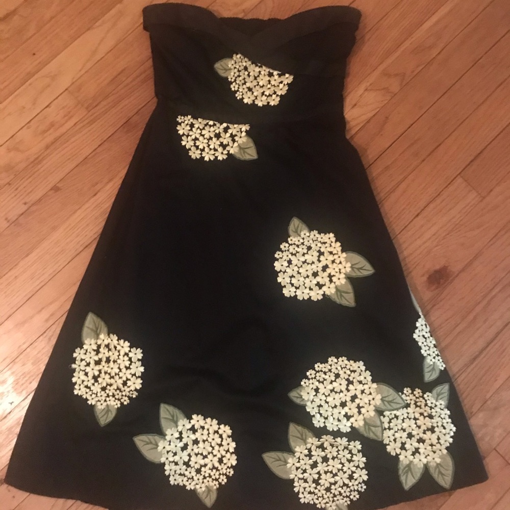 Anthropologie Odille Hydrangea Strapless Dress 2